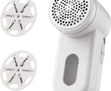 NEW SALE | Electric Lint Remover, Portable Fabric Shaver Defuzzer with 6-Leaf Blades, Dual Protection, Removable Bin, Quickly Remove Fuzz, Lint Balls, Pills, Bobbles from Clothes