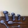 Set of Graduating lead Pewter Tankards Image 2