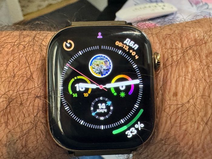 Apple watch 10, 46 mm, tytanium gold