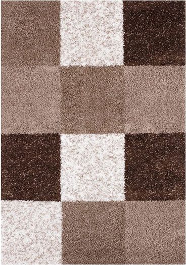Area Rug Modern Luxury Shaggy Rug, Multicolour Pattern Carpet, Ultra Soft for Bedroom, Living Room, Kids Room, (160x230 cm, Brown)