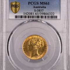 Rarity 2 (R2) 1873 (M) Gold Sovereign PCGS