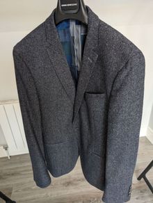 Remus Uomo Blue Blazer Size 42R slim fit