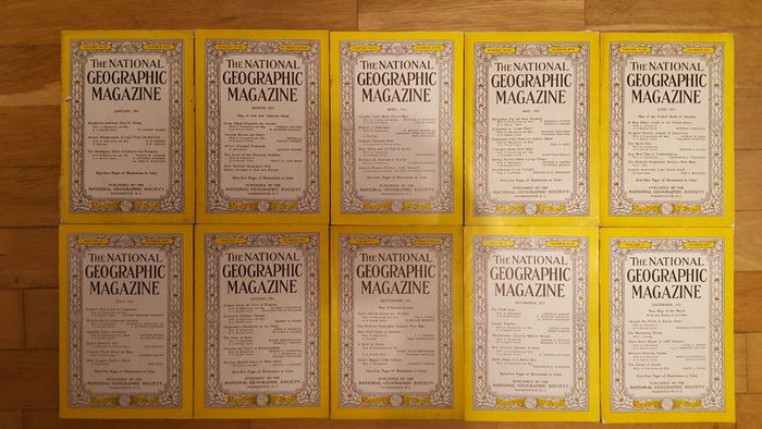 National Geographic magazines x 400 from early 20th century to 2009