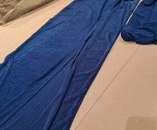 Shein Skirt & Boob Tube (XS) - Royal Blue Sheen