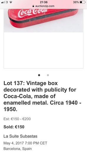 PRICE DROP-Antique Coca Cola