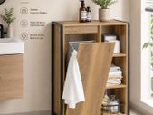 Bathroom  Storage Cabinet  Laundry Basket vintage style