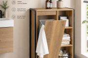 Bathroom  Storage Cabinet  Laundry Basket vintage style