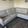 Cream leather couch Image 2