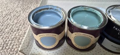 paint samples - blues
