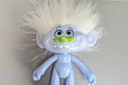 Troll Doll Blue Silver Sparkle Hasbro Character Figure Arms Legs Move Toy Figure
