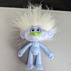 Troll Doll Blue Silver Sparkle Hasbro Character Figure Arms Legs Move Toy Figure