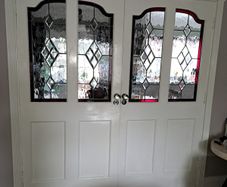 Glass dining doors