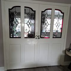 Glass dining doors