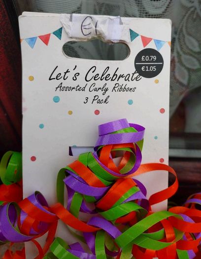 3 Lots Of Curly Party Ribbons (new).