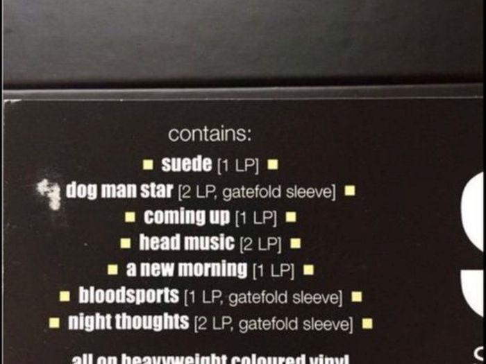 suede  |  studio albums  ('93-'16):  Limited Exclusive Edition Coloured Vinyl Box Set