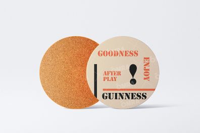 Vintage Style Guinness Replica 'After Play' Round Coaster