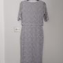 M&S Per Una ice blue / grey lace and sequin dress Image 2
