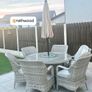 Rathwood 6 Seater Set with 135cm Round Table - Garden Chairs & Table Image 3