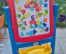 chalk board and magnetic board