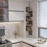 Geometric Shapes Corner Shelves for Wall, Floating Corner Shelf and Bookcase, Living Room Bedroom Bathroom Corner Shelves 7.67x7.67x0.6in Image 6