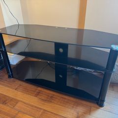 Glass TV stand