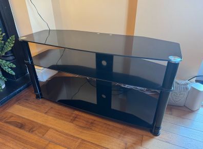 Glass TV stand