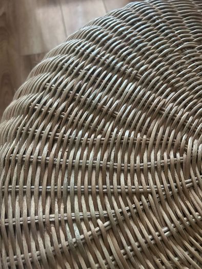 wicker footstool