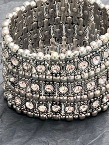 Beautiful Beaded Swarovski Style Cuff Bracelet