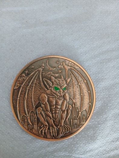 5oz  .999 Fine Copper ,Gargoyle Round