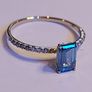 14k Gold ring with 1.32 ct Lab-Grown Diamond, 1.14 ct main blue diamond cerified by IGI and Laser inscripted Image 2