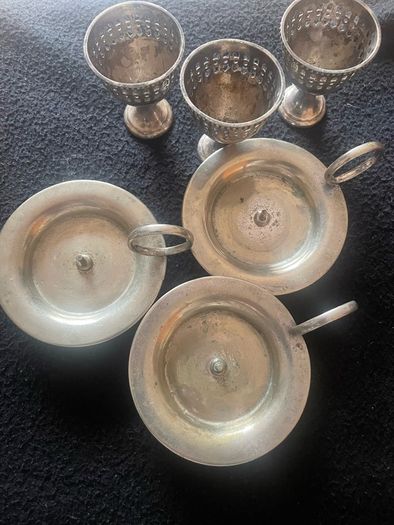Antique egg cup and stand