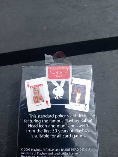 Playing Cards PlayBoy 2003 gift present display decor original sticker deck of cards box