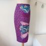 Vintage Y2K 2000s European designer Peter Pilotto digital print cotton high waist skirt S 28W size 10 Image 4