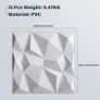 NEW SALE | ModernLiving 3D Wall Panels Wall Panelling 12 Pcs Decorative Diamond 19.7'x19.7' Wall Tiles White Wall Panels for Living Room, Bedroom, Bathroom, Interior Home Wall Decor(50cmx50cm) Image 3
