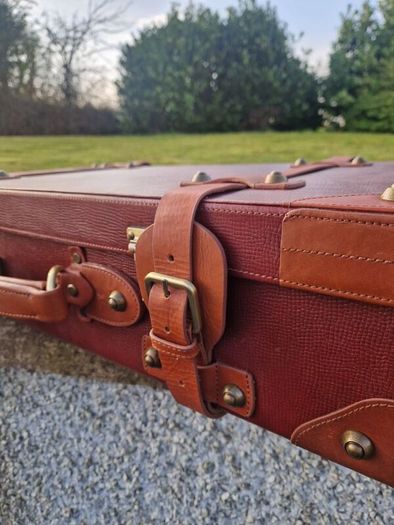 Leather suitcase