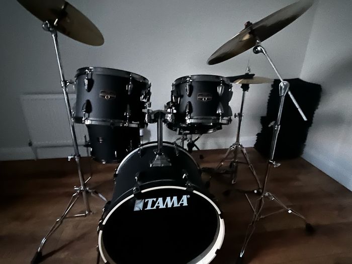 Tama Imperialstar five piece Drum Kit with Crash/Ride/Hi-Hat Symbals. Vic Firth Mute Pads included