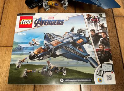 LEGO 76126 Avengers Ultimate Quinjet 100% Complete w/ Instructions & Figs