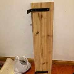Wooden shelf and brackets