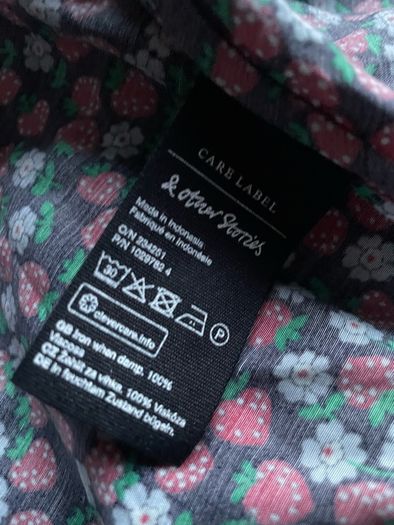 &other stories wrap around dress flowers pattern long sleeve new size 10