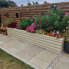garden wall cladding'' flower boxs optional