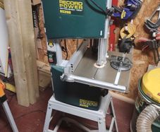 record power bandsaw bs250, stand and extra blades