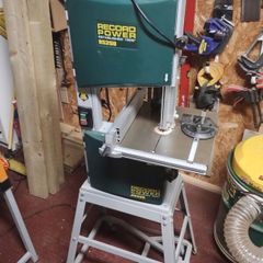 record power bandsaw bs250, stand and extra blades