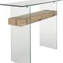 Glass + Oak Console Table Image 3