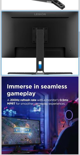 Lenovo Legion R27QE Gaming Monitor 27" QHD IPS 200Hz 0.5ms MPRT