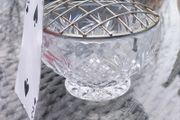 Vintage crystal rose bowl, stunning, D18 post 7e