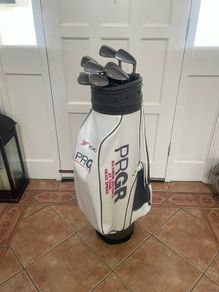 PRGR Yokohama Staff Bag and CT-522 Iron Set with M-40 Graphite Shafts - Rare