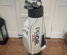 PRGR Yokohama Staff Bag and CT-522 Iron Set with M-40 Graphite Shafts - Rare