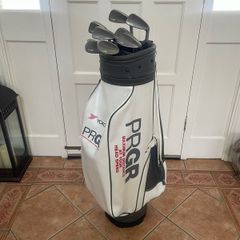 PRGR Yokohama Staff Bag and CT-522 Iron Set with M-40 Graphite Shafts - Rare