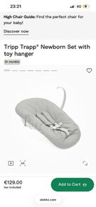 tripp trapp newborn set with toy hanger