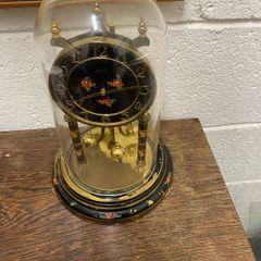 400 Day Anniversary Clock Kundo  plastic Dome 1951 Antique Gold